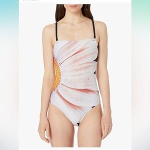 Calvin klein floral one piece bathing suit womens 10